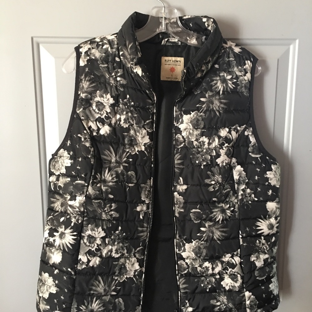 Ruff Hewn floral puffer vest